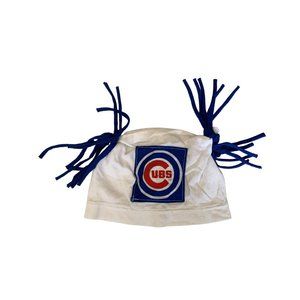 Chicago Cubs Hat Cap Beanie White Ear Tassels Size 12 24 Months White Blue